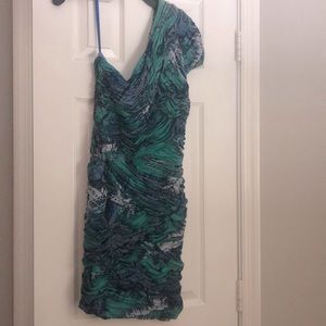 BCBGMaxAzria Asymmetrical Mini Dress